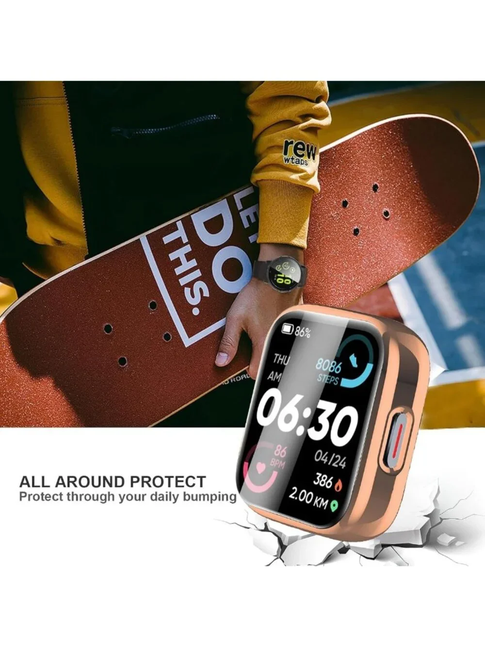 Clear TPU Case & Screen Protector for 1.8